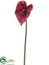 Silk Plants Direct Anthurium Spray - Red - Pack of 12