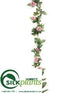 Silk Plants Direct Rose Garland - Pink - Pack of 12