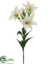 Silk Plants Direct Day Lily Spray - White - Pack of 12