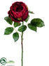 Silk Plants Direct Rose Spray - Burgundy - Pack of 12