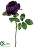 Silk Plants Direct Rose Spray - Eggplant - Pack of 12