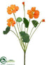 Silk Plants Direct Nasturtium Bush - Orange - Pack of 12