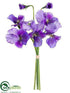 Silk Plants Direct Pansy Bush - Blue Violet - Pack of 12