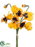 Silk Plants Direct Pansy Bush - Yellow Gold - Pack of 12