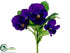 Silk Plants Direct Pansy Bush - Purple - Pack of 12