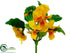 Silk Plants Direct Pansy Bush - Yellow - Pack of 12