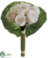 Silk Plants Direct Mini Rose Bouquet - Cream - Pack of 12
