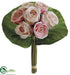 Silk Plants Direct Mini Rose Bouquet - Pink Two Tone - Pack of 12