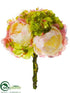 Silk Plants Direct Hydrangea, Peony Bouquet - Mauve Pink - Pack of 6