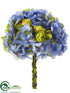 Silk Plants Direct Hydrangea, Rose Bouquet - Blue Green - Pack of 6