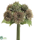 Silk Plants Direct Sunflower Bouquet - Green Burgundy - Pack of 6