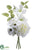 Peony, Ranunculus, Rose Bouquet - Cream - Pack of 6