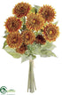 Silk Plants Direct Sunflower Bouquet - Orange Yellow - Pack of 4