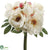 Peony Bouquet - White Pink - Pack of 6