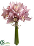 Silk Plants Direct Cymbidium Orchid Bouquet - Lilac Two Tone - Pack of 12