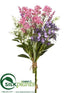 Silk Plants Direct Lavender, Waxflower Bundle - White Purple - Pack of 6