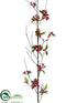 Silk Plants Direct Weeping Berry Garland - Red - Pack of 6