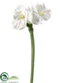 Silk Plants Direct Amaryllis Spray - White - Pack of 2