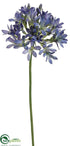 Silk Plants Direct Agapanthus Spray - Blue Burgundy - Pack of 12