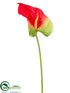 Silk Plants Direct Obaki Anthurium Spray - Red Green - Pack of 12