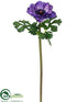 Silk Plants Direct Anemone Spray - Purple - Pack of 24