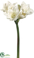 Silk Plants Direct Amaryllis Spray - Cream - Pack of 6