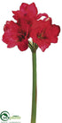 Silk Plants Direct Amaryllis Spray - Red - Pack of 6