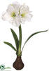 Silk Plants Direct Amaryllis - White - Pack of 4