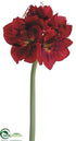 Silk Plants Direct Amaryllis Spray - Red - Pack of 6