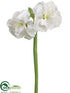 Silk Plants Direct Amaryllis Spray - White - Pack of 4