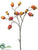 Silk Plants Direct Eucalyptus Pod Spray - Orange Green - Pack of 12