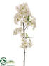 Silk Plants Direct Cherry Blossom Spray - White - Pack of 6