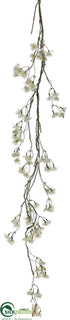 Silk Plants Direct Cherry Blossom Spray - White - Pack of 6