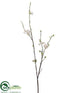 Silk Plants Direct Cherry Blossom Spray - White - Pack of 6