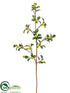 Silk Plants Direct Crabapple Berry Spray - Green Yellow - Pack of 12