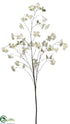 Silk Plants Direct Cherry Blossom Twig Spray - White - Pack of 4
