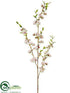 Silk Plants Direct Cherry Blossom Spray - Cream Rubrum - Pack of 12