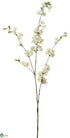 Silk Plants Direct Cherry Blossom Spray - White - Pack of 6