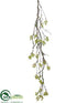 Silk Plants Direct Mini Blossom Hanging Spray - White - Pack of 12