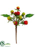 Silk Plants Direct Raspberry Spray - Green Red - Pack of 12