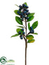 Silk Plants Direct Blueberry Spray - Blue - Pack of 12