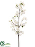 Silk Plants Direct Cherry Blossom Spray - White - Pack of 6