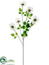 Silk Plants Direct Clematis Seed Spray - Green - Pack of 8