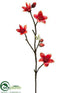 Silk Plants Direct Coral Flower Spray - Flame - Pack of 4