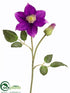 Silk Plants Direct Clematis Spray - Violet - Pack of 12