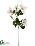 Silk Plants Direct Clematis Spray - White - Pack of 12
