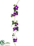 Silk Plants Direct Clematis Hanging Vine Spray - Violet - Pack of 6