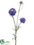 Silk Plants Direct Scabiosa Spray - Blue Violet - Pack of 12
