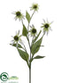 Silk Plants Direct Coneflower Spray - Cream Green - Pack of 6