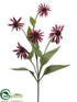 Silk Plants Direct Coneflower Spray - Rubrum - Pack of 6